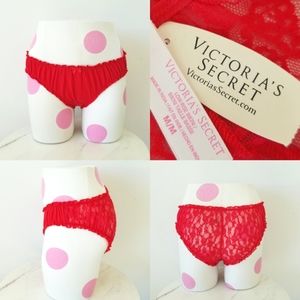 Victoria's Secret Vintage Cotton Lace Lingerie Low Rise Bikini Hipster Panty NWT